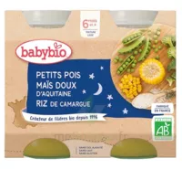Babybio Pot Bonne Nuit Petits Pois Mais Riz à ANDERNOS-LES-BAINS