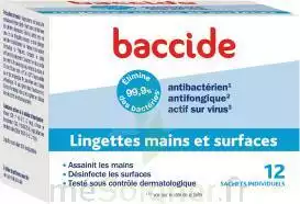 Baccide Lingette Désinfectante Mains & Surface 12 Pochettes à ANDERNOS-LES-BAINS
